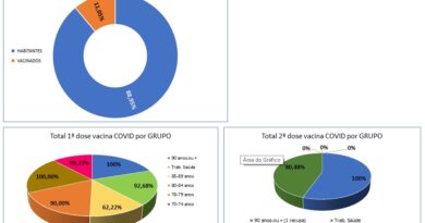 Gráficos informativos da Vacinação de Covid-19 no município de Cerro Negro - SC