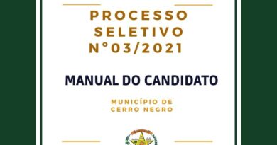 PROCESSO SELETIVO Nº003/2021 MANUAL DO CANDIDATO