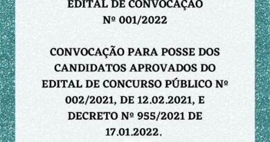 EDITAL DE CONVOCAÇÃO Nº001/2022