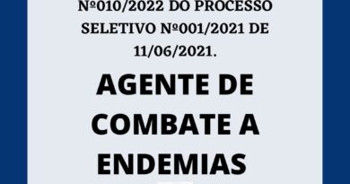 EDITAL DE CONVOCAÇÃO Nº010/2022