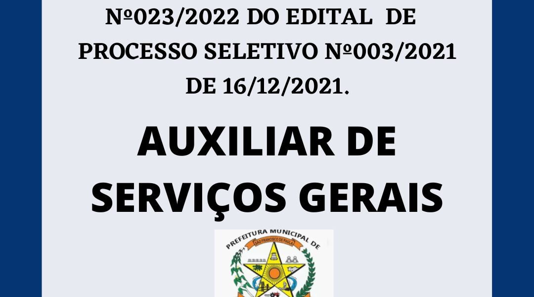 Edital De Convocação Nº 0232022 Prefeitura De Cerro Negro 0924