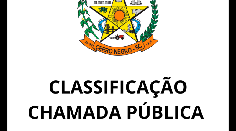 Classificação Chamada Pública 003/2024