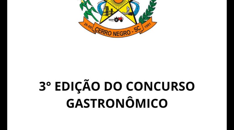 3ª EDIÇÃO DO CONCURSO GASTRONÔMICO – Edição 2024